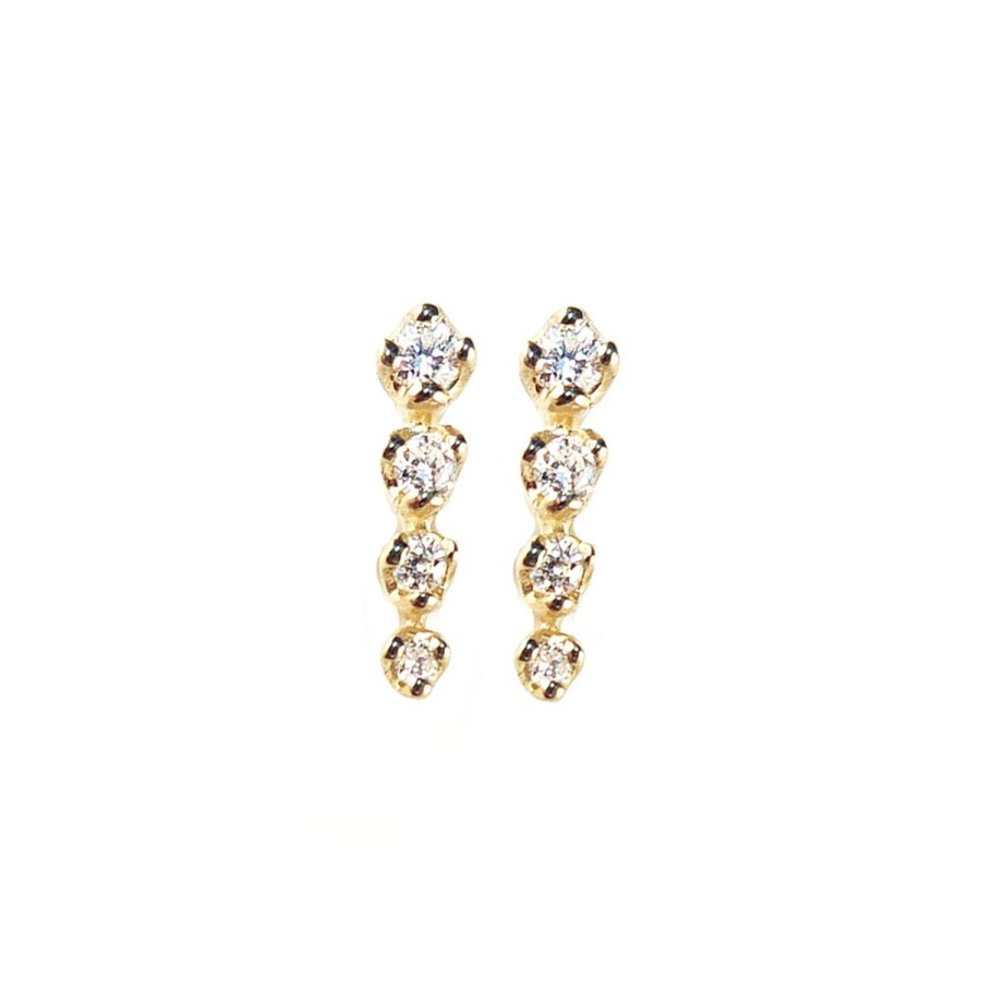 Earrings Tomfoolery London | Icicle Earrings With Diamond