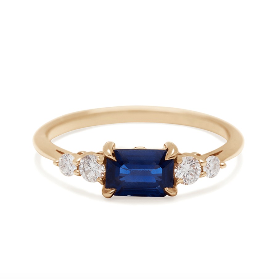 Rings Tomfoolery London | Bea Blue Sapphire Five Stone Ring