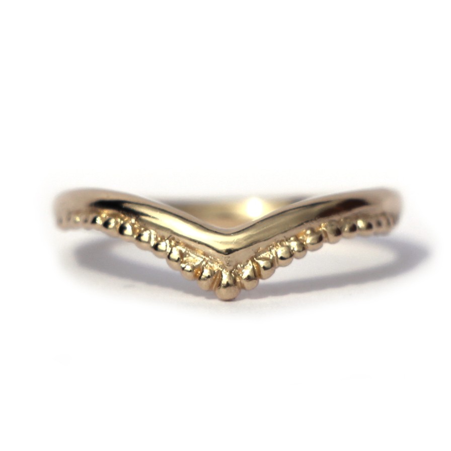 Rings Tomfoolery London | 14Ct Yellow Gold Ethereal Wishbone Ring