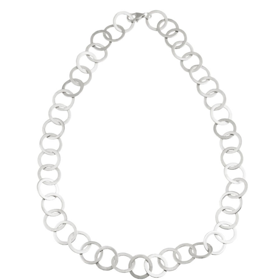 Necklaces Tomfoolery London | Linear Large Circle Chain Necklace