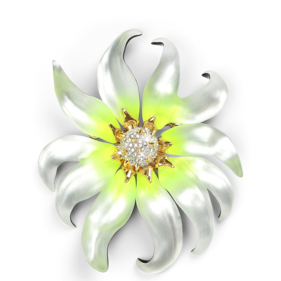 Brooches & Pins Tomfoolery London | Lily Lucite Flower Pin