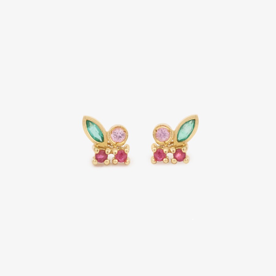 Earrings Tomfoolery London | Cam Lia Emerald & Ruby Earrings