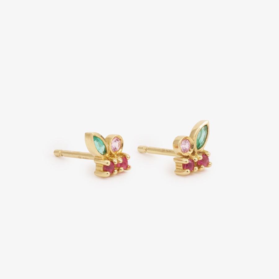 Earrings Tomfoolery London | Cam Lia Emerald & Ruby Earrings