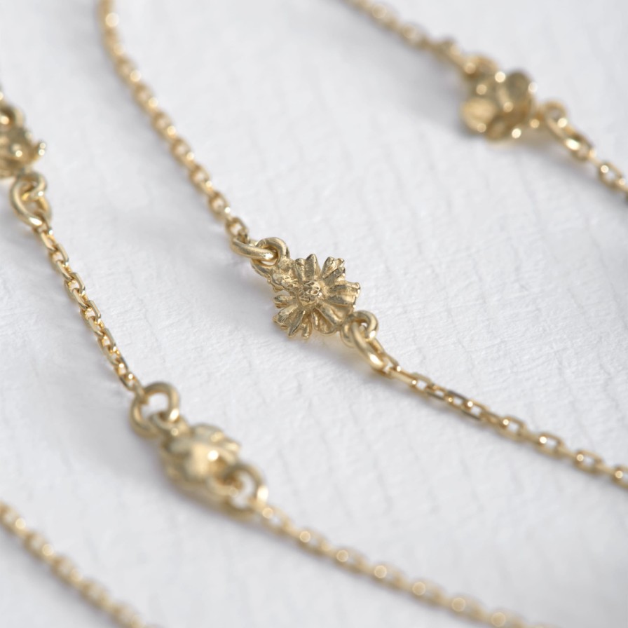 Necklaces Tomfoolery London | The Beekeeper Floral Chain Necklace