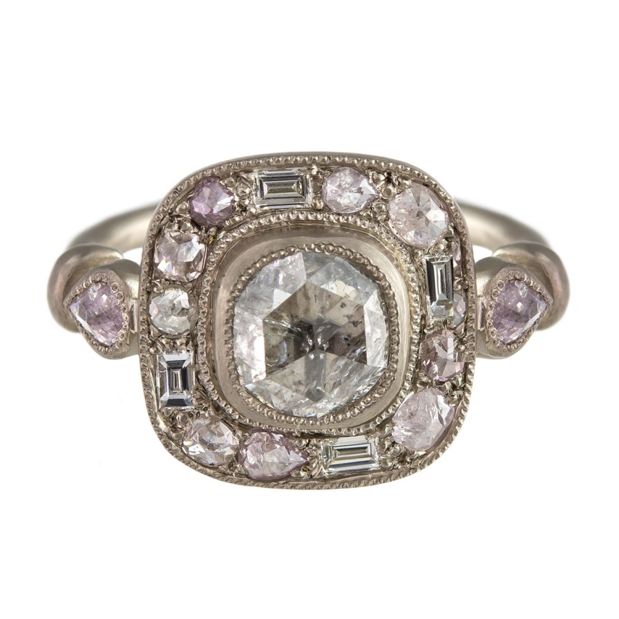 Rings Tomfoolery London | One Of A Kind ' Natural Pink Diamond' Art Ring