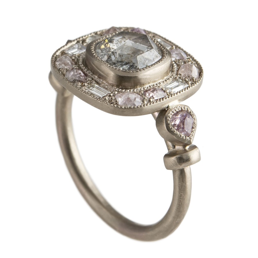 Rings Tomfoolery London | One Of A Kind ' Natural Pink Diamond' Art Ring