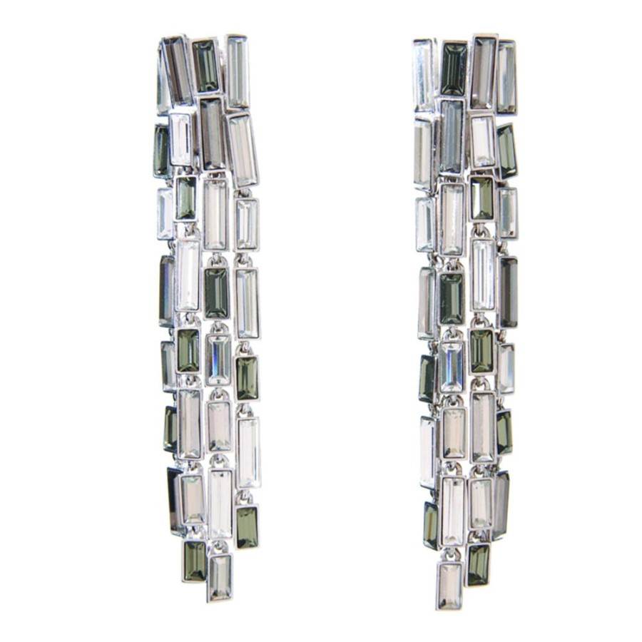 Earrings Tomfoolery London | Caddis Multi Baguette Long Earrings