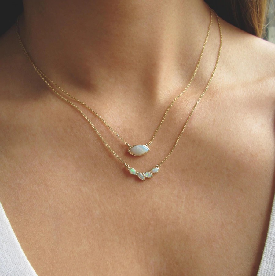 Necklaces Tomfoolery London | Petal Opal Necklace