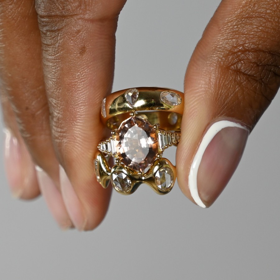 Rings Tomfoolery London | Tf Exclusive Zeppeling Morganite Engagement Ring