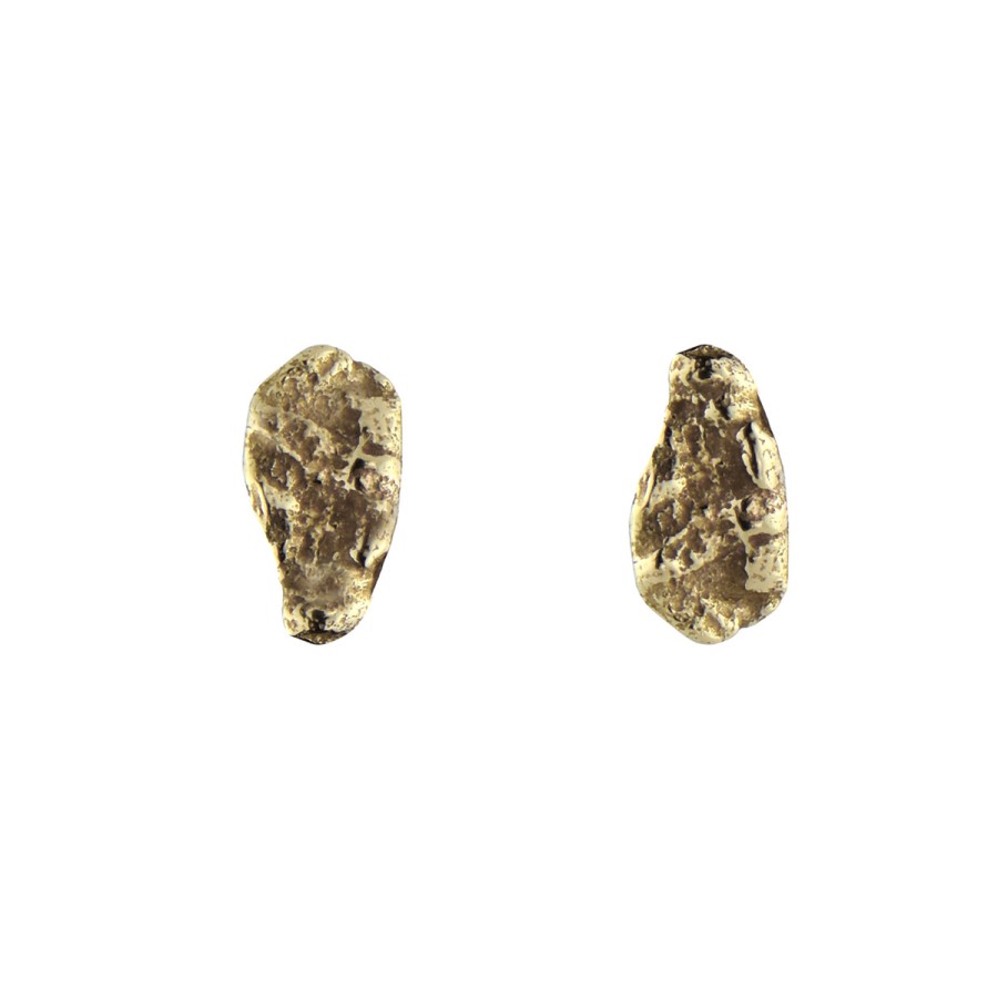 Earrings Tomfoolery London | Gold Nugget Hawthorne Studs