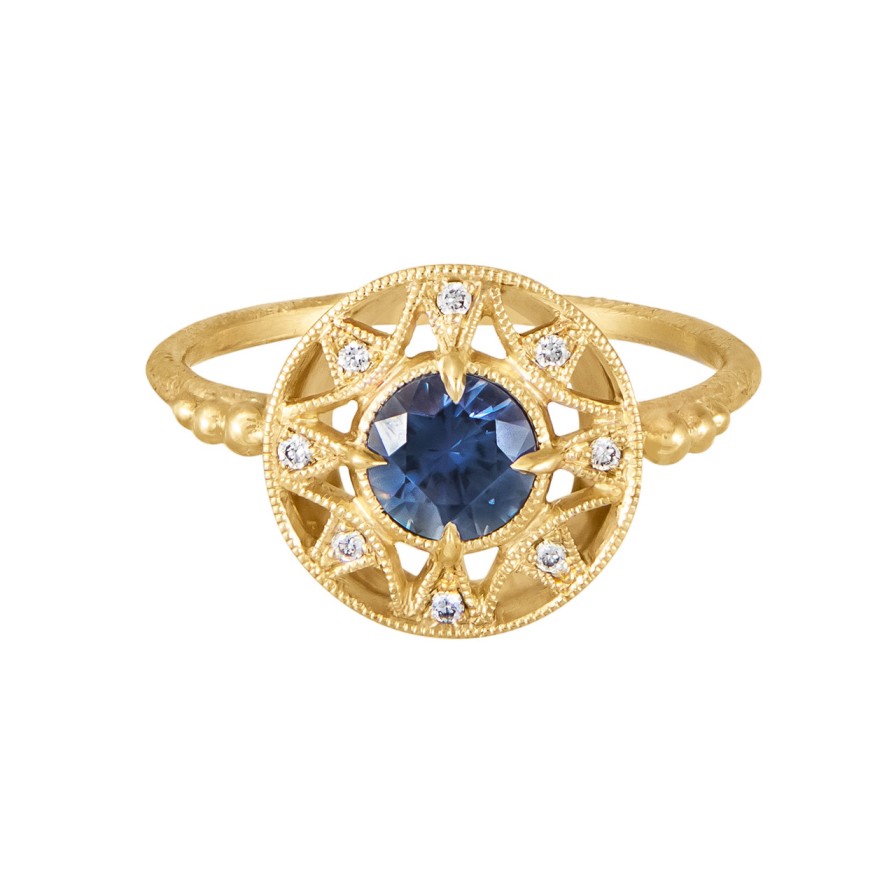 Rings Tomfoolery London | Zenith Ring With Blue Sapphire