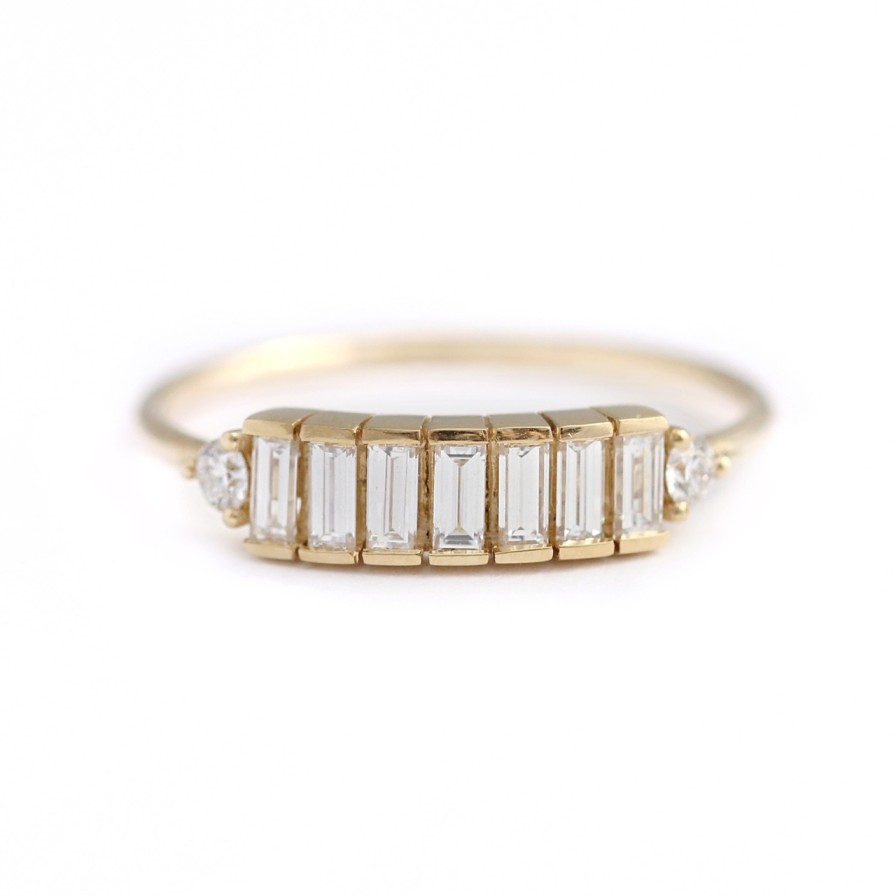 Rings Tomfoolery London | Baguette Diamond Lineup Ring