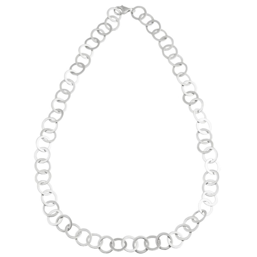 Necklaces Tomfoolery London | Linear Circle Chain Necklace