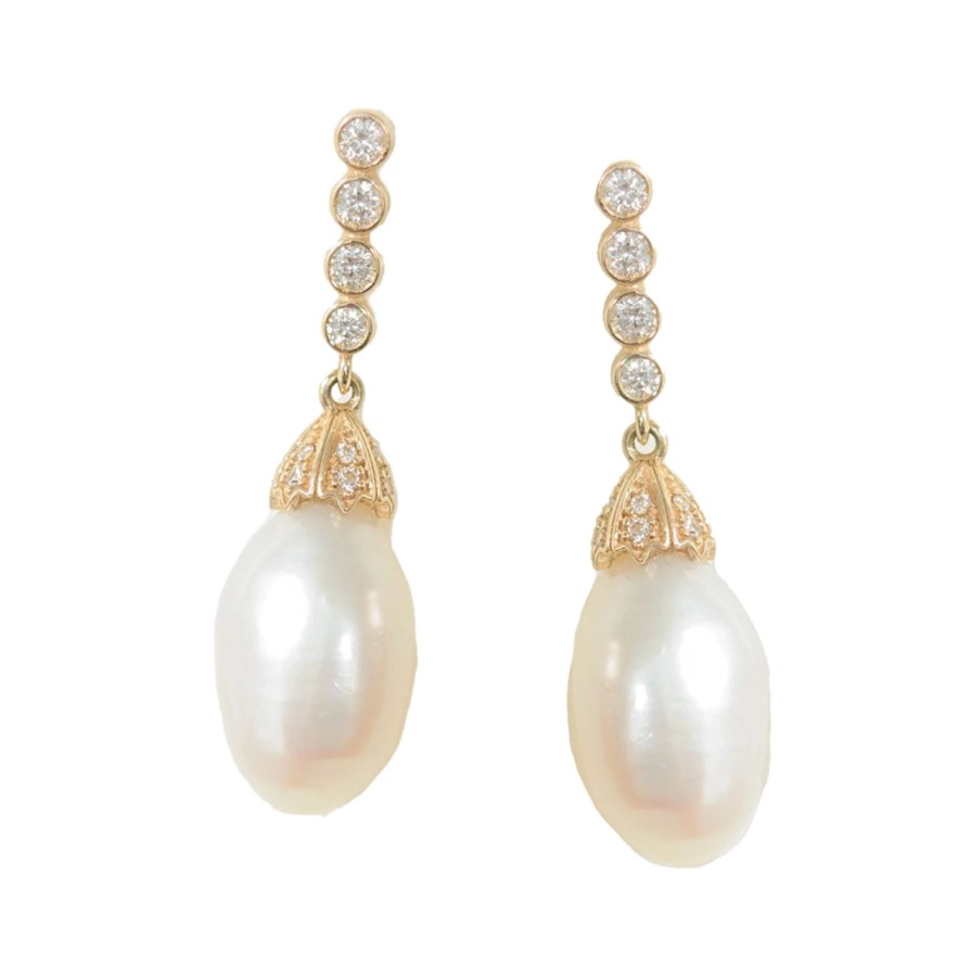 Earrings Tomfoolery London | Circa 1890 Pearl Drop Earrings