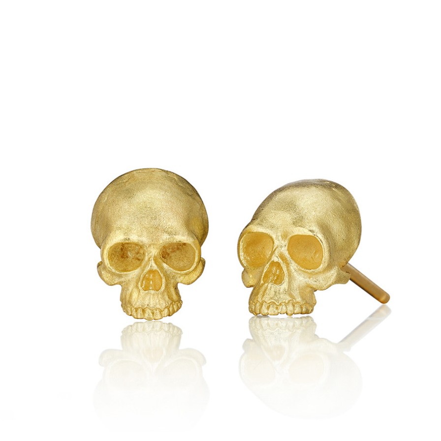 Earrings Tomfoolery London | Tiny Skull Stud Earrings