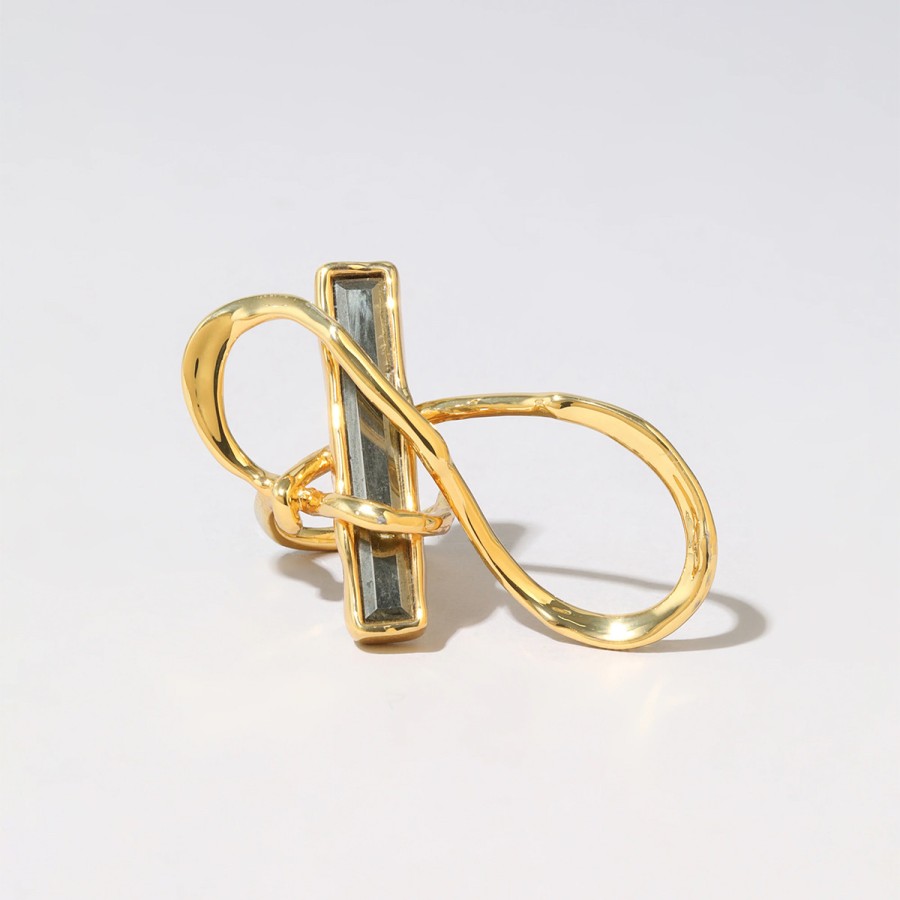 Rings Tomfoolery London | Brut Cluster Looped Cocktail Ring Pyrite