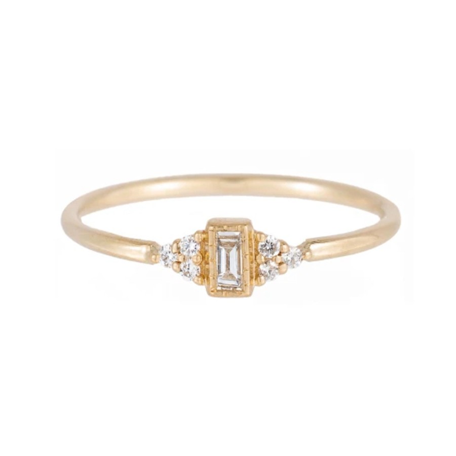 Rings Tomfoolery London | Diamond Baguette Cluster Whisper Ring