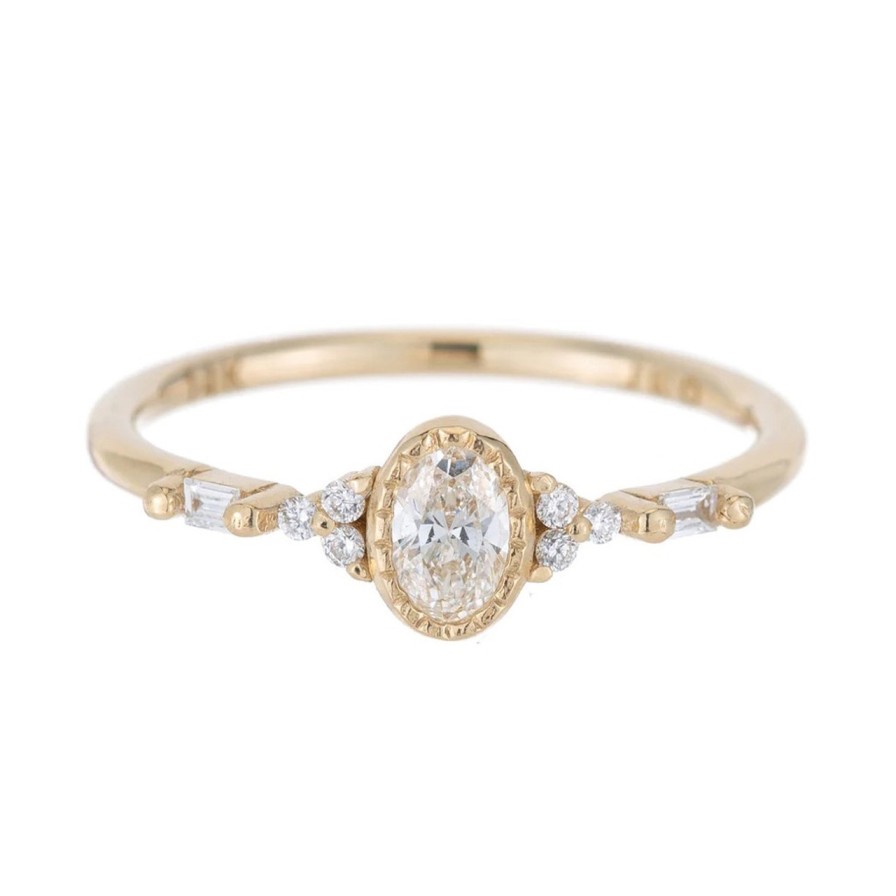 Rings Tomfoolery London | Diamond Oval Poeme Ring