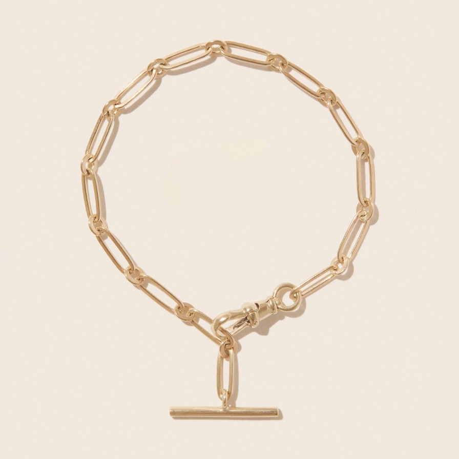 Bracelets Tomfoolery London | Debbie Yellow Gold Chain Bracelet