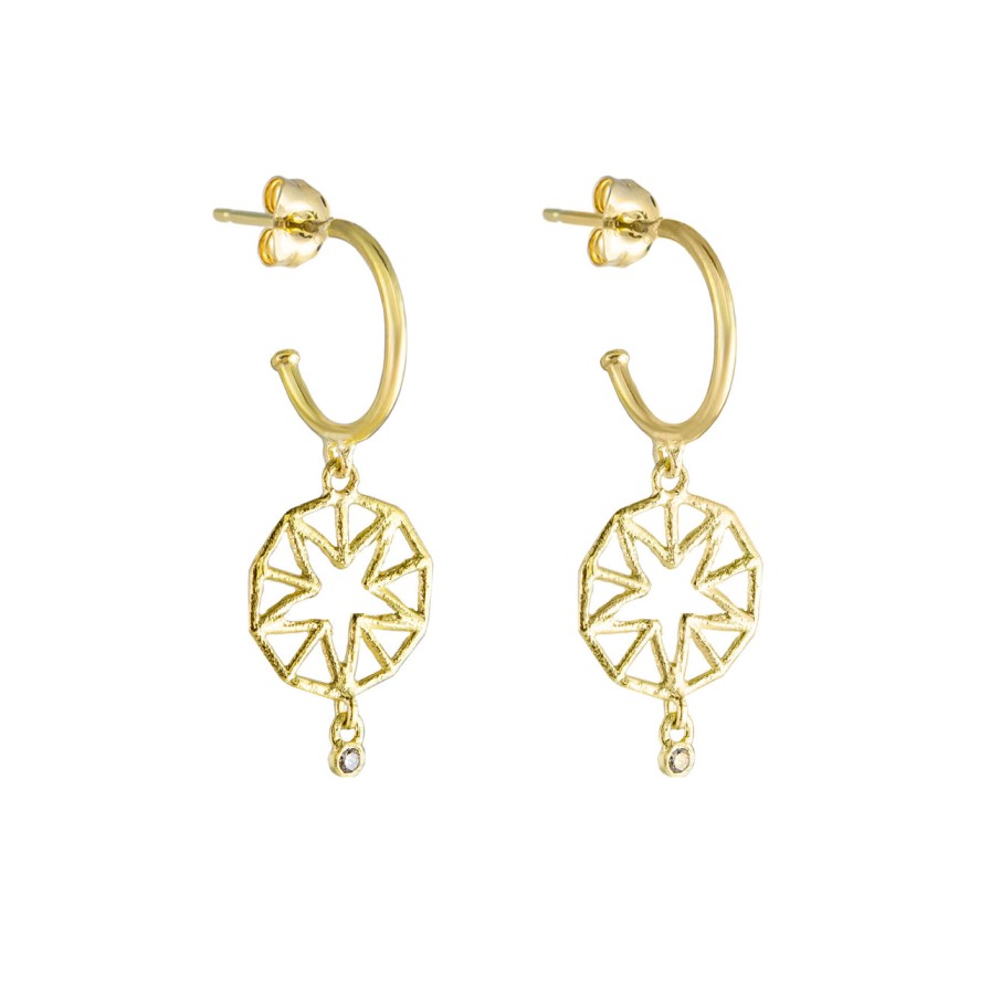 Earrings Tomfoolery London | Mini Hoop Diamond Earrings