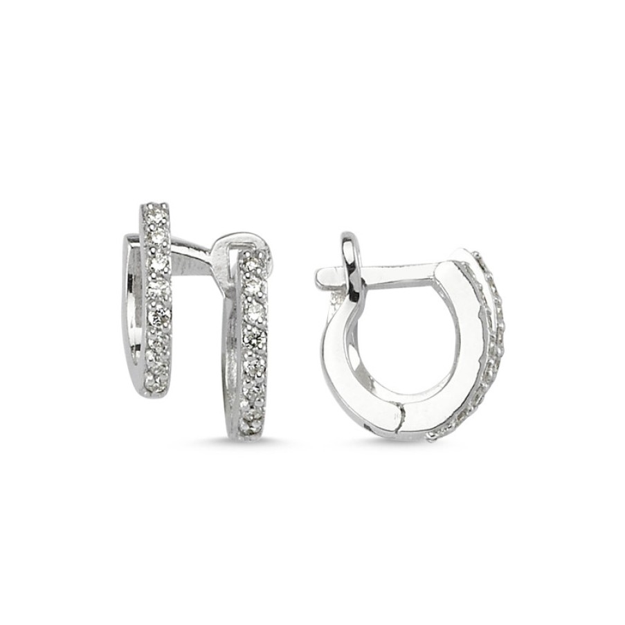 Earrings Tomfoolery London | Double Mini Hoop In 14Ct Gold