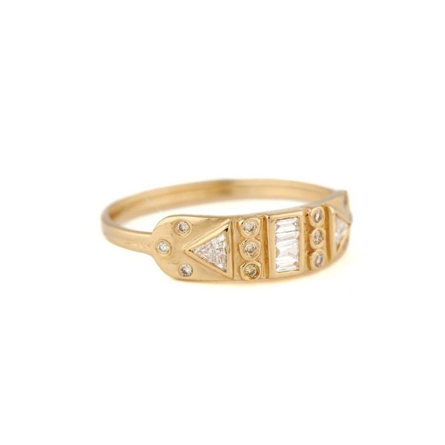 Rings Tomfoolery London | Baguettes & Triangles Diamonds Totem Ring