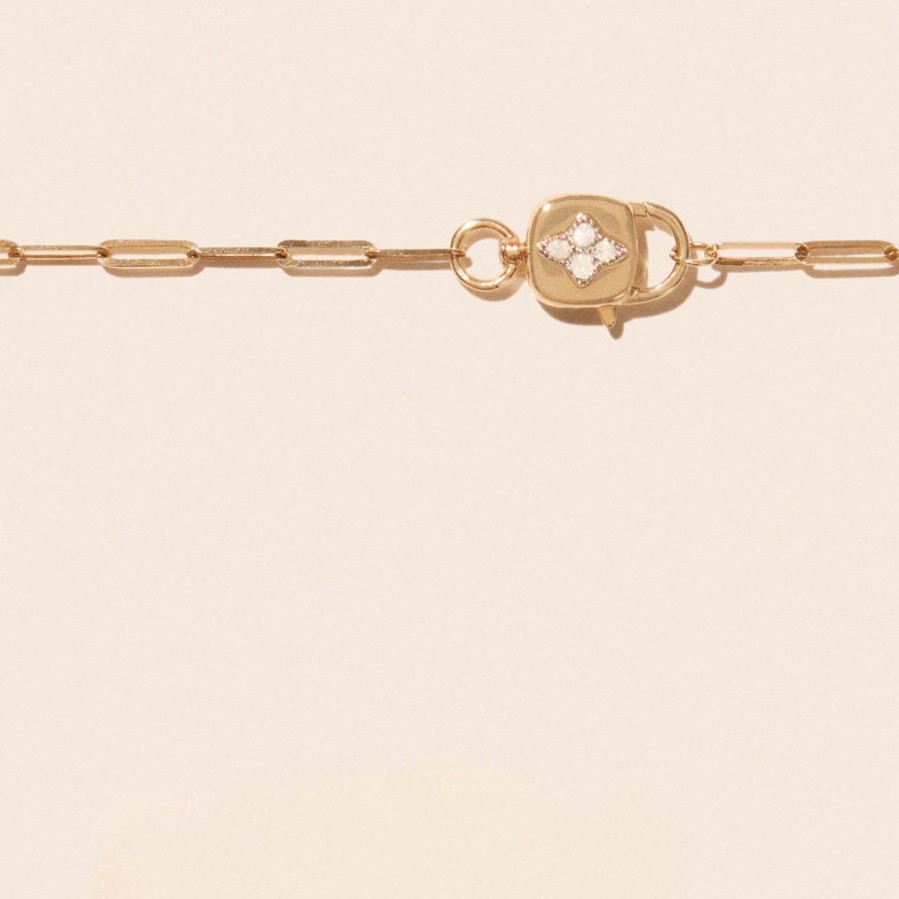 Necklaces Tomfoolery London | Louise 9Ct Yellow Gold & Polki Diamond Chain Necklace