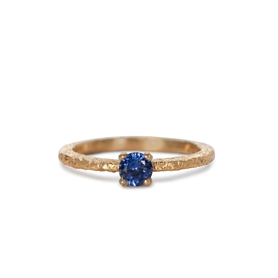 Rings Tomfoolery London | Una Blue Sapphire Solitaire Ring