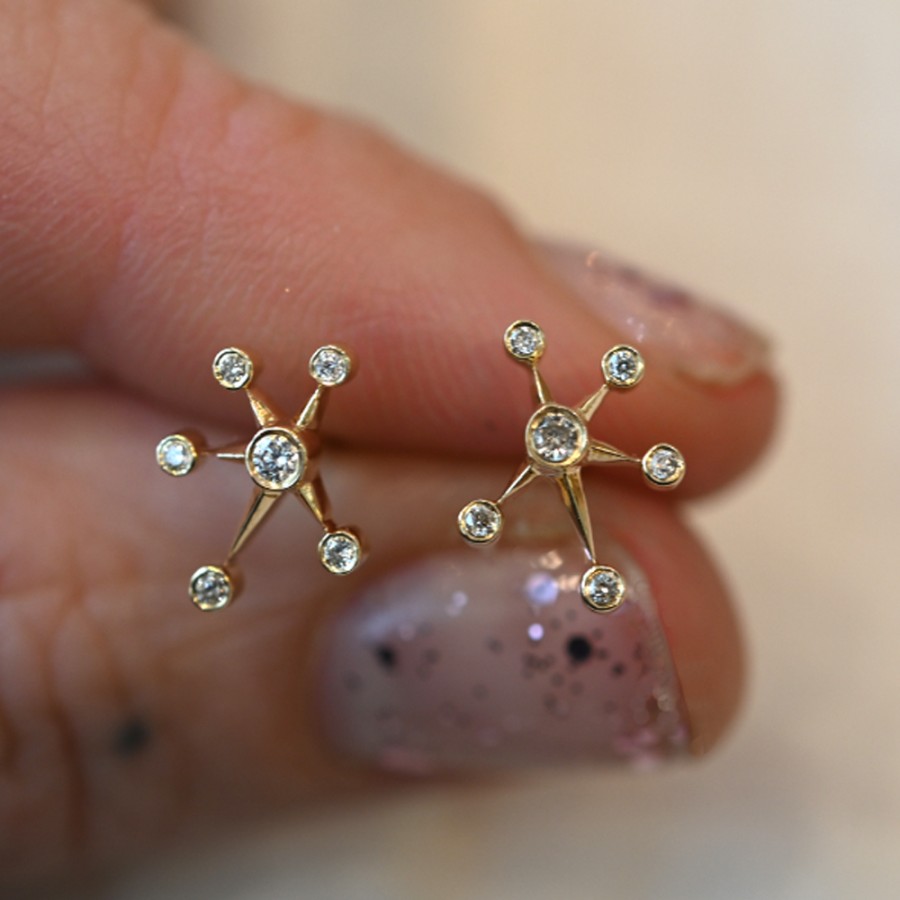 Earrings Tomfoolery London | Constellation Diamond Studs