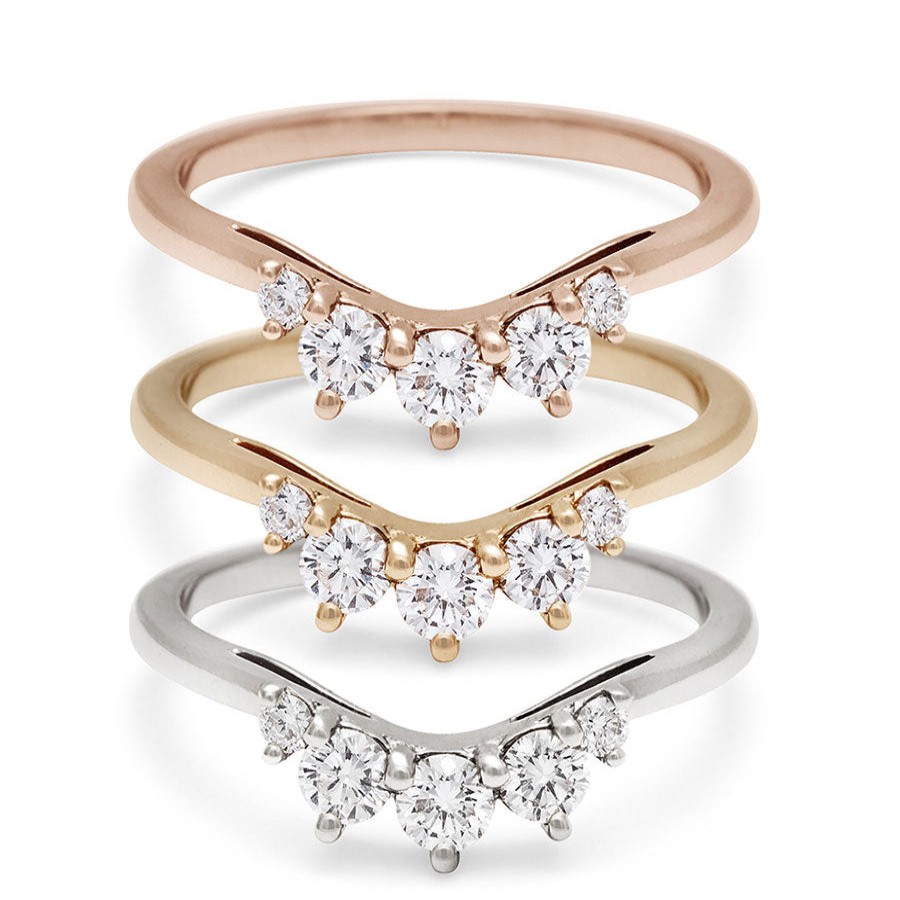 Rings Tomfoolery London | White Diamond Cosmic Luna Tiara Band