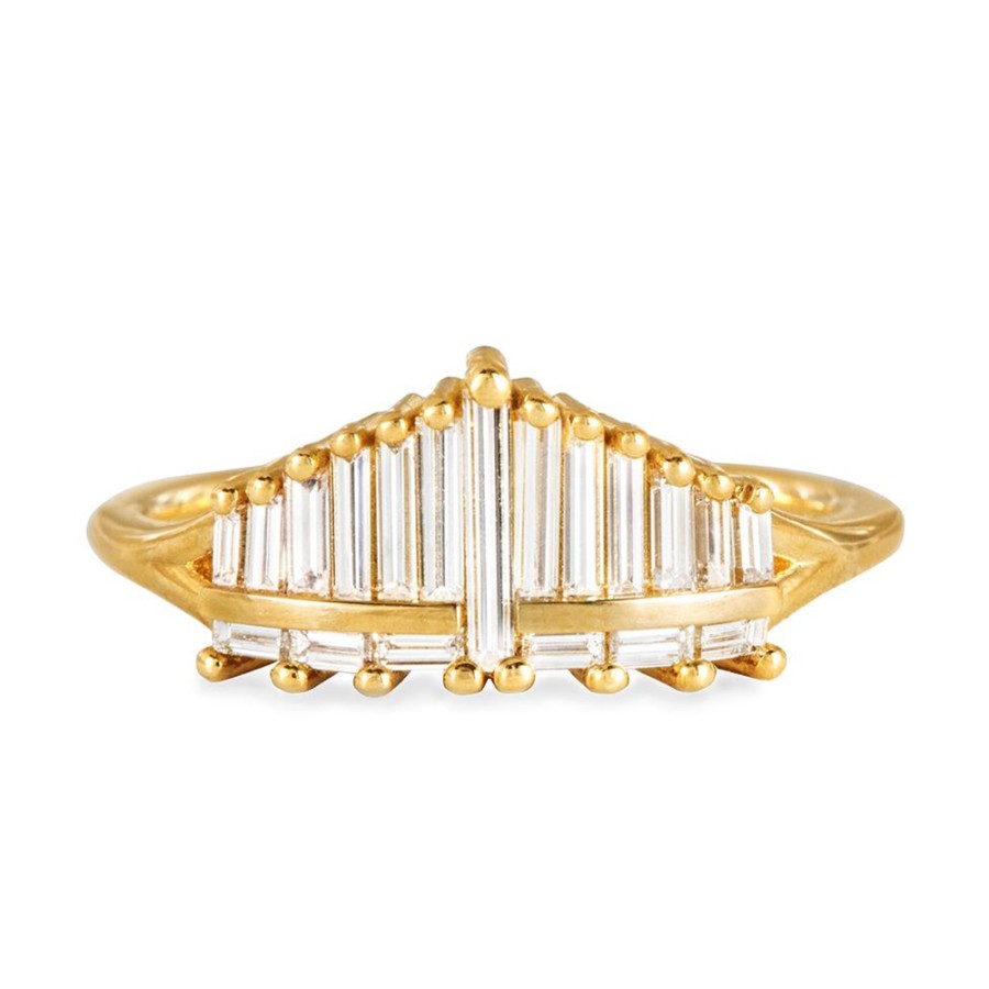 Rings Tomfoolery London | Organ Needle Diamond Cluster Ring