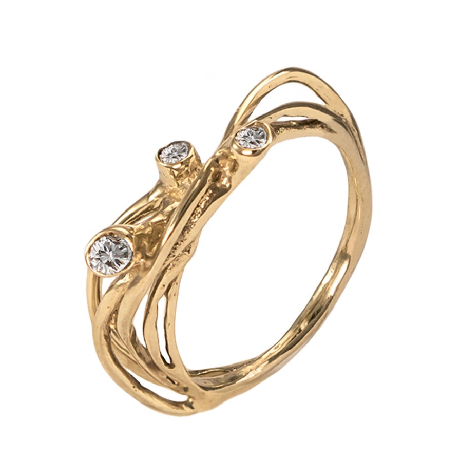 Rings Tomfoolery London | Era Iii Band 18Ct Yellow Gold & Diamonds