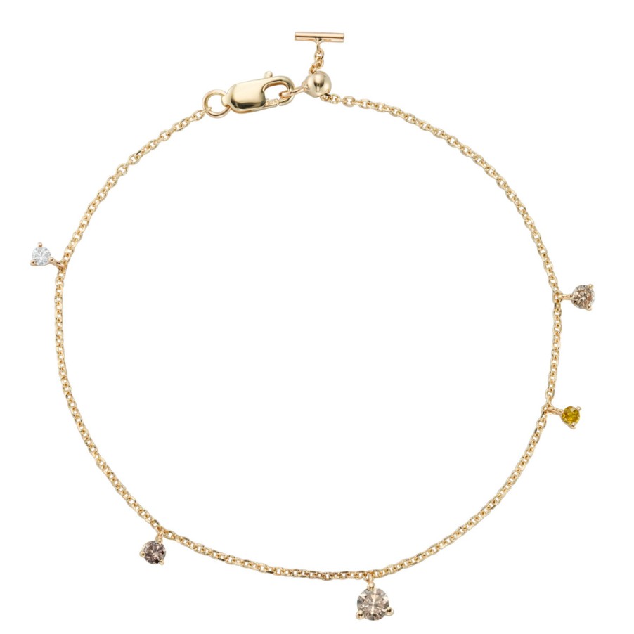 Bracelets Tomfoolery London | Eugenie Champagne Diamond Scatter Bracelet