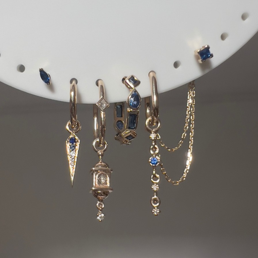 Earrings Tomfoolery London | Blue Sapphire Ear Story