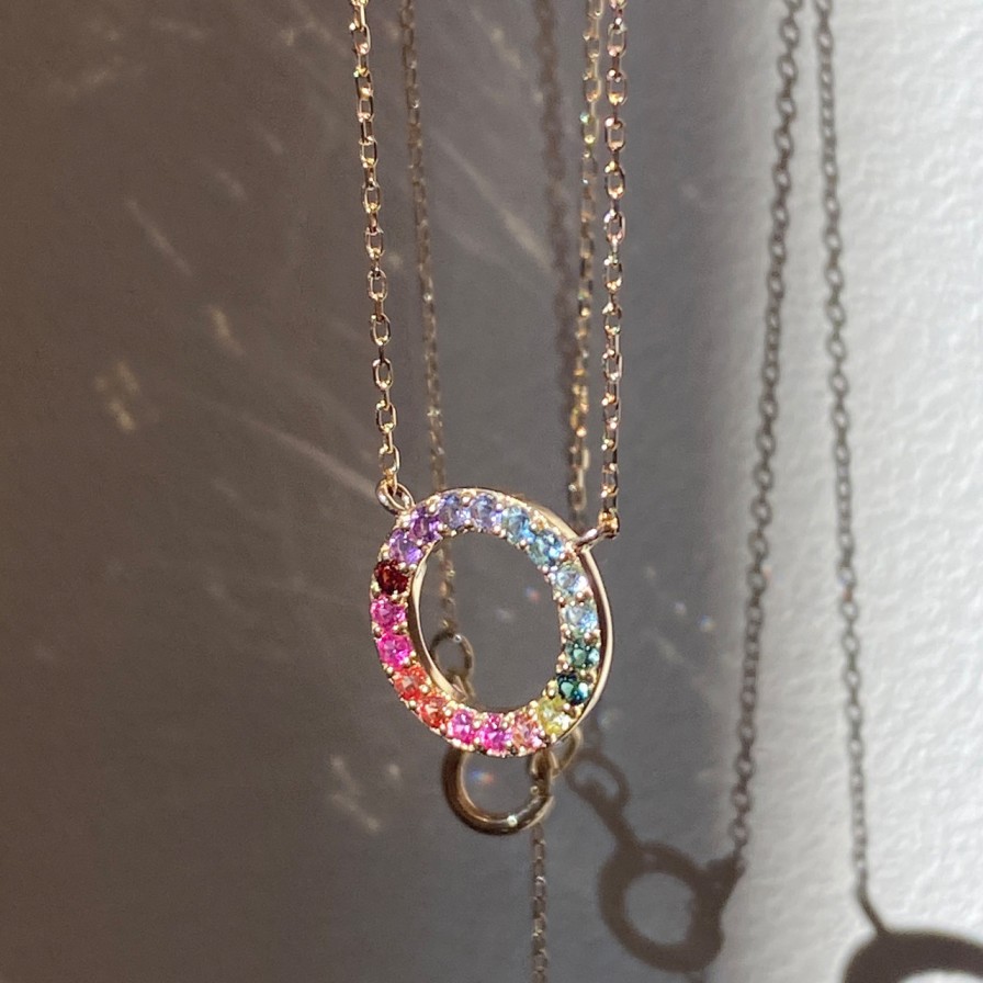 Necklaces Tomfoolery London | Rainbow Fade Pendant