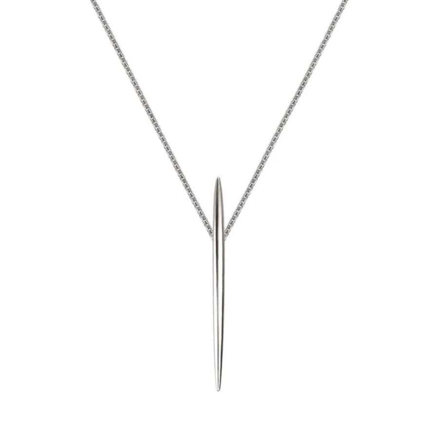 Necklaces Tomfoolery London | Quill Long Pendant