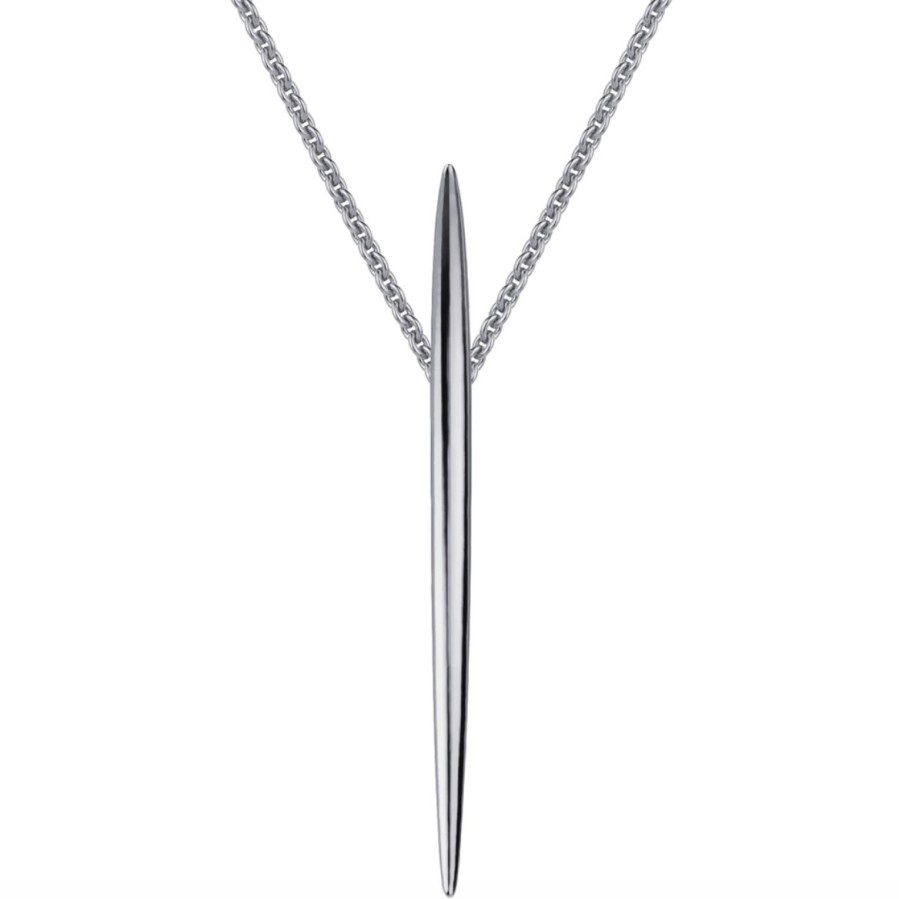 Necklaces Tomfoolery London | Quill Long Pendant