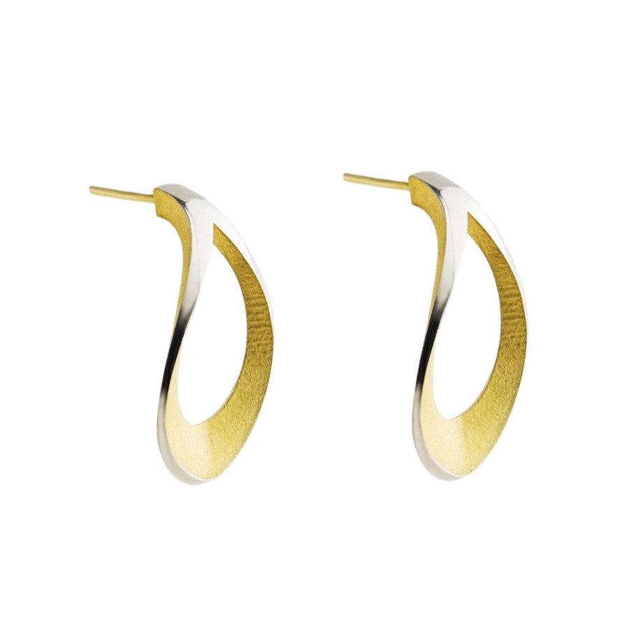 Earrings Tomfoolery London | Silver Mirror Twist Earrings