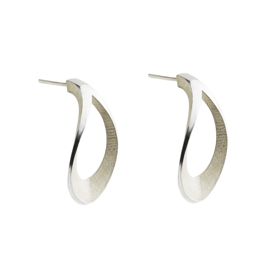 Earrings Tomfoolery London | Silver Mirror Twist Earrings