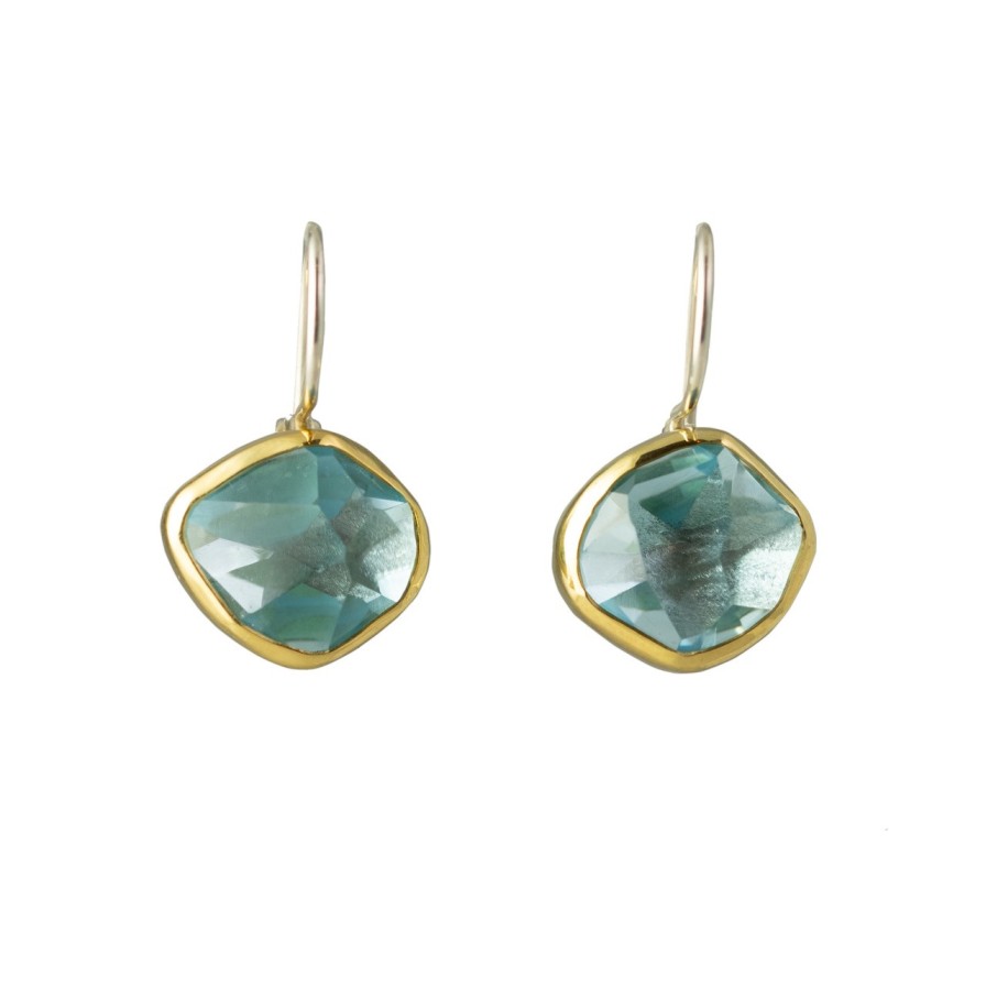 Earrings Tomfoolery London | Aquamarine Large Drop Earrings