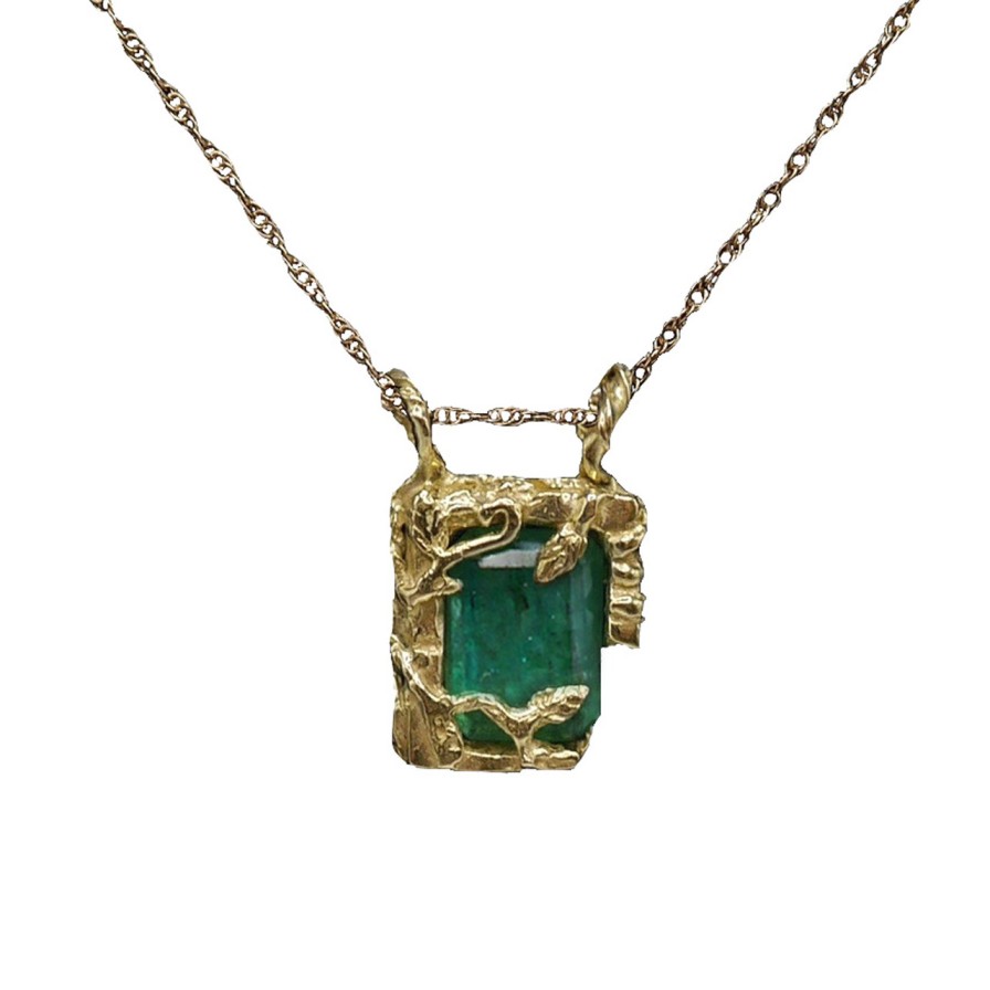 Necklaces Tomfoolery London | Emerald Chamber Amulet