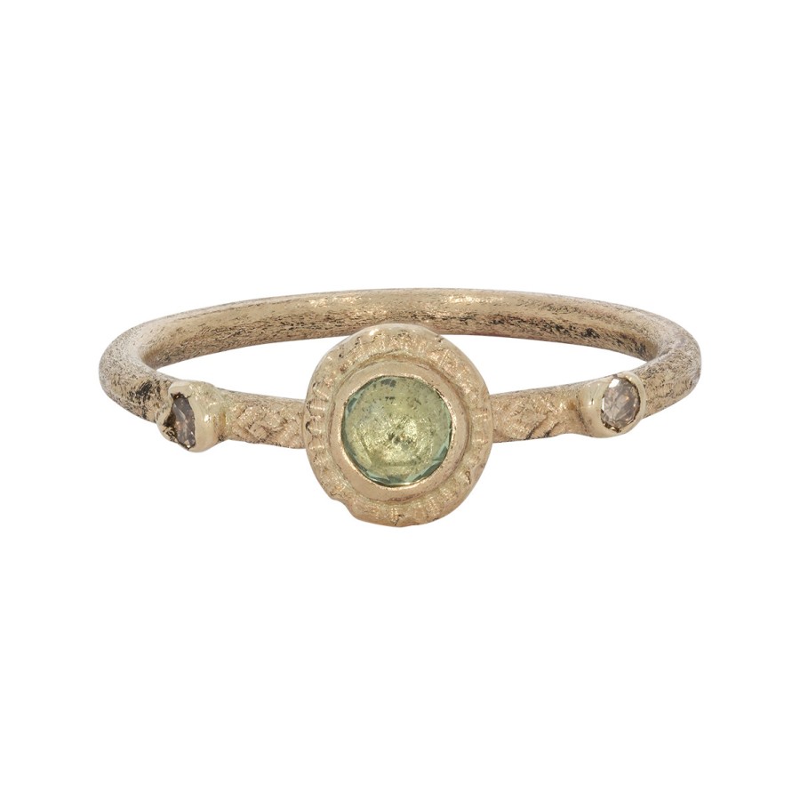 Rings Tomfoolery London | Green Eyes In Paris Ring 14Ct Yellow Gold