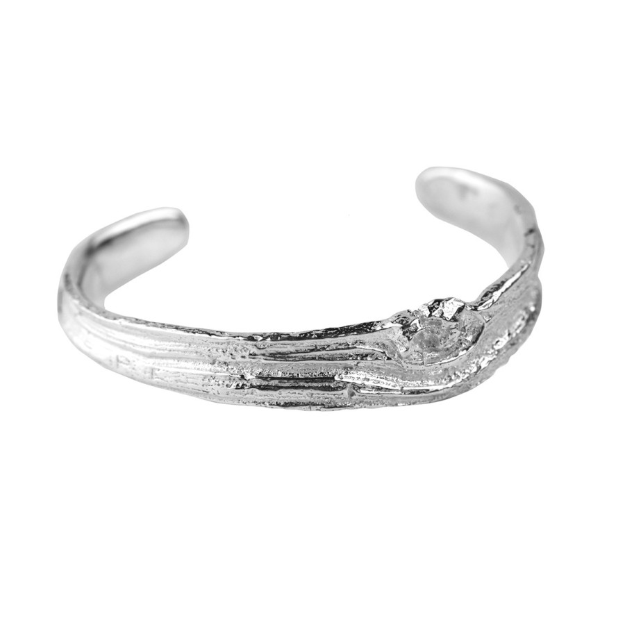 Bracelets Tomfoolery London | Knot Oak Cuff In Silver