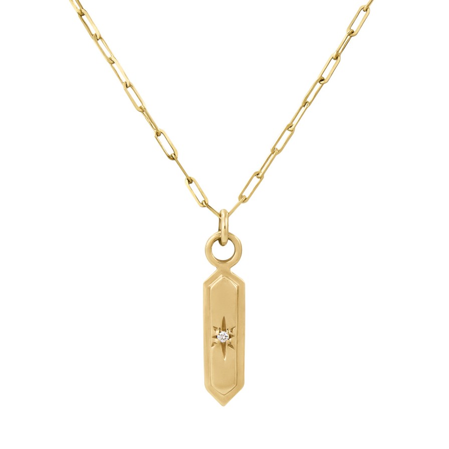 Necklaces Tomfoolery London | Astra Hexa Diamond Pendant