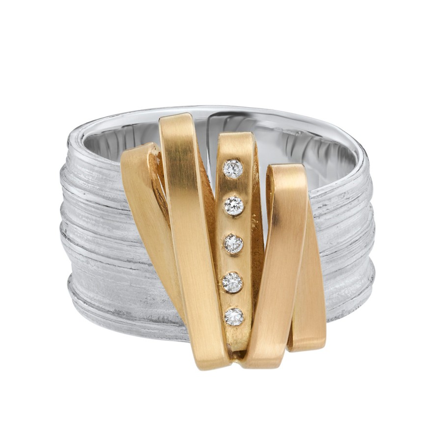 Rings Tomfoolery London | Gold Ribbon Art Ring