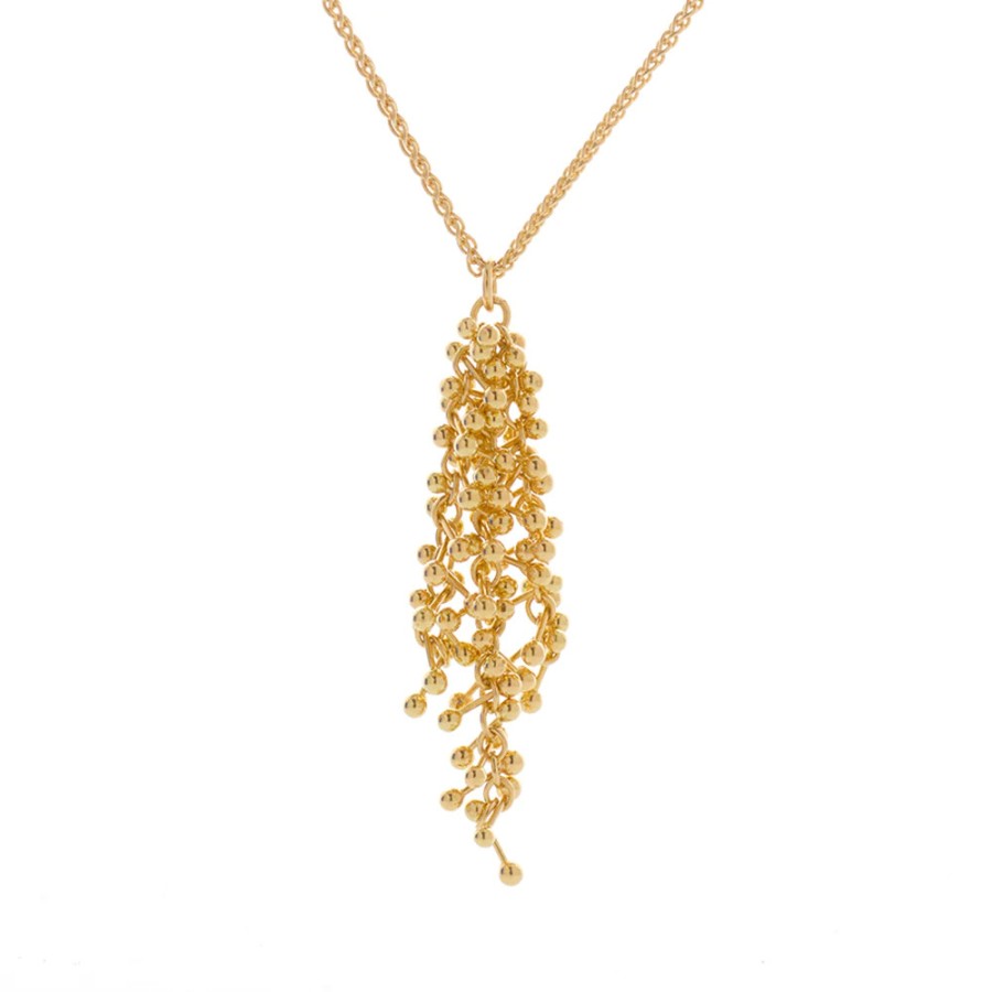 Necklaces Tomfoolery London | 18Ct Yellow Gold Delicate Adorn Pendant