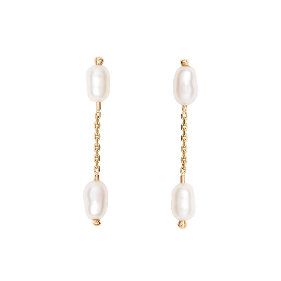 Earrings Tomfoolery London | Short Pearl Shower Earrings