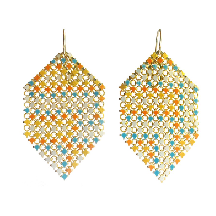 Earrings Tomfoolery London | Verano Mesh Drop Earrings