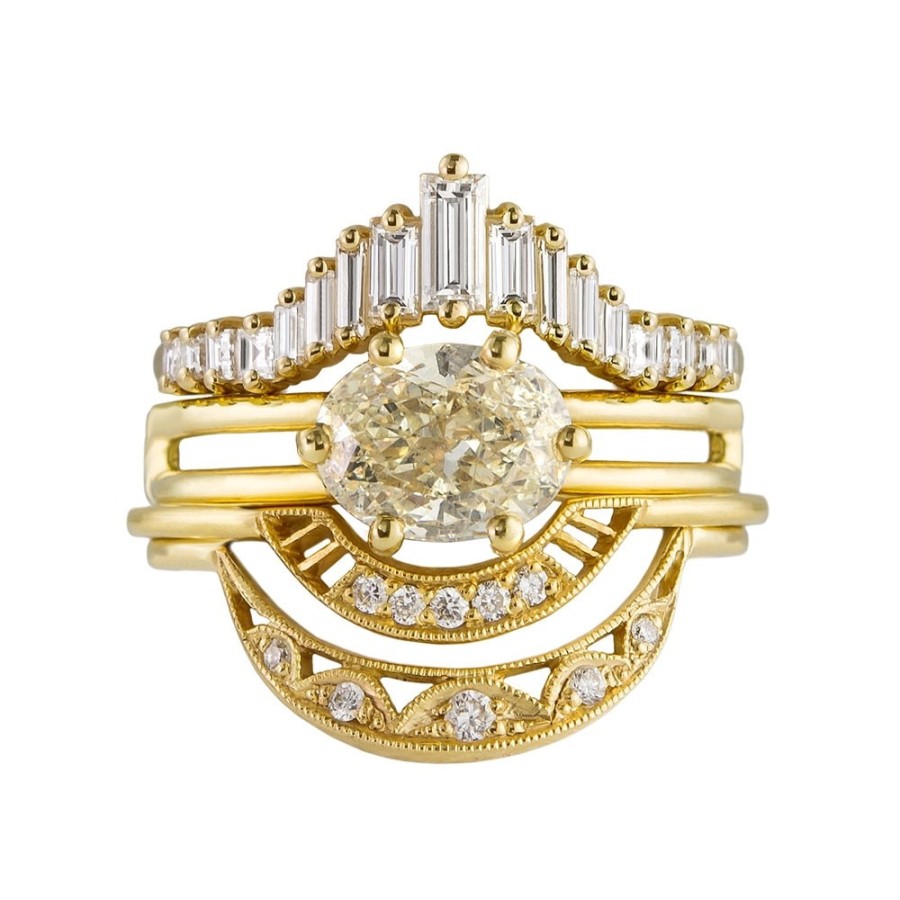 Rings Tomfoolery London | 14Ct Yellow Gold Diamond Honora Ring