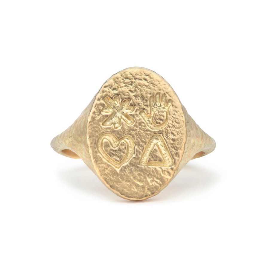 Rings Tomfoolery London | My People, My Work, My Heart, My Base Signet Ring